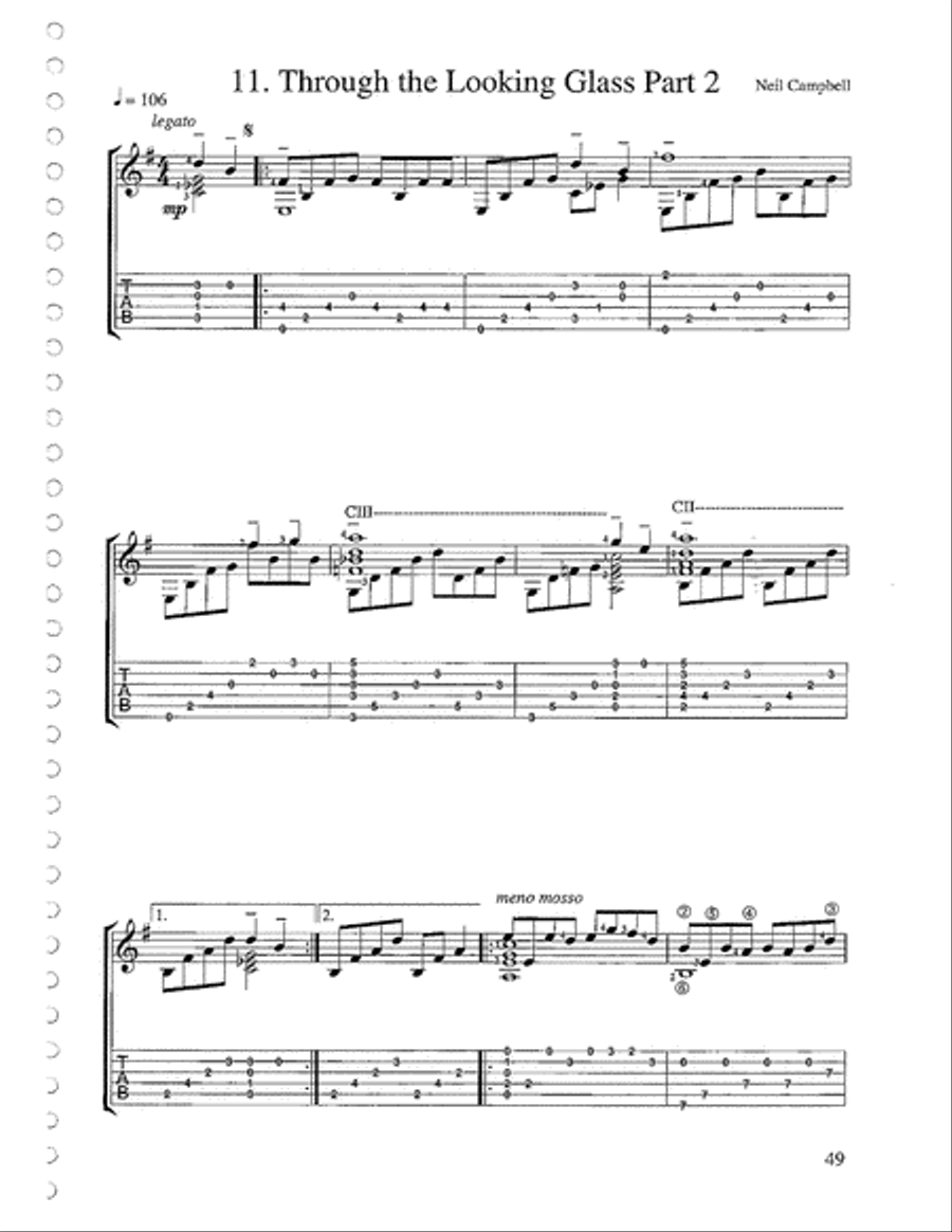 Through the Looking Glass 2 Classical Guitar scores gallery preview page 1