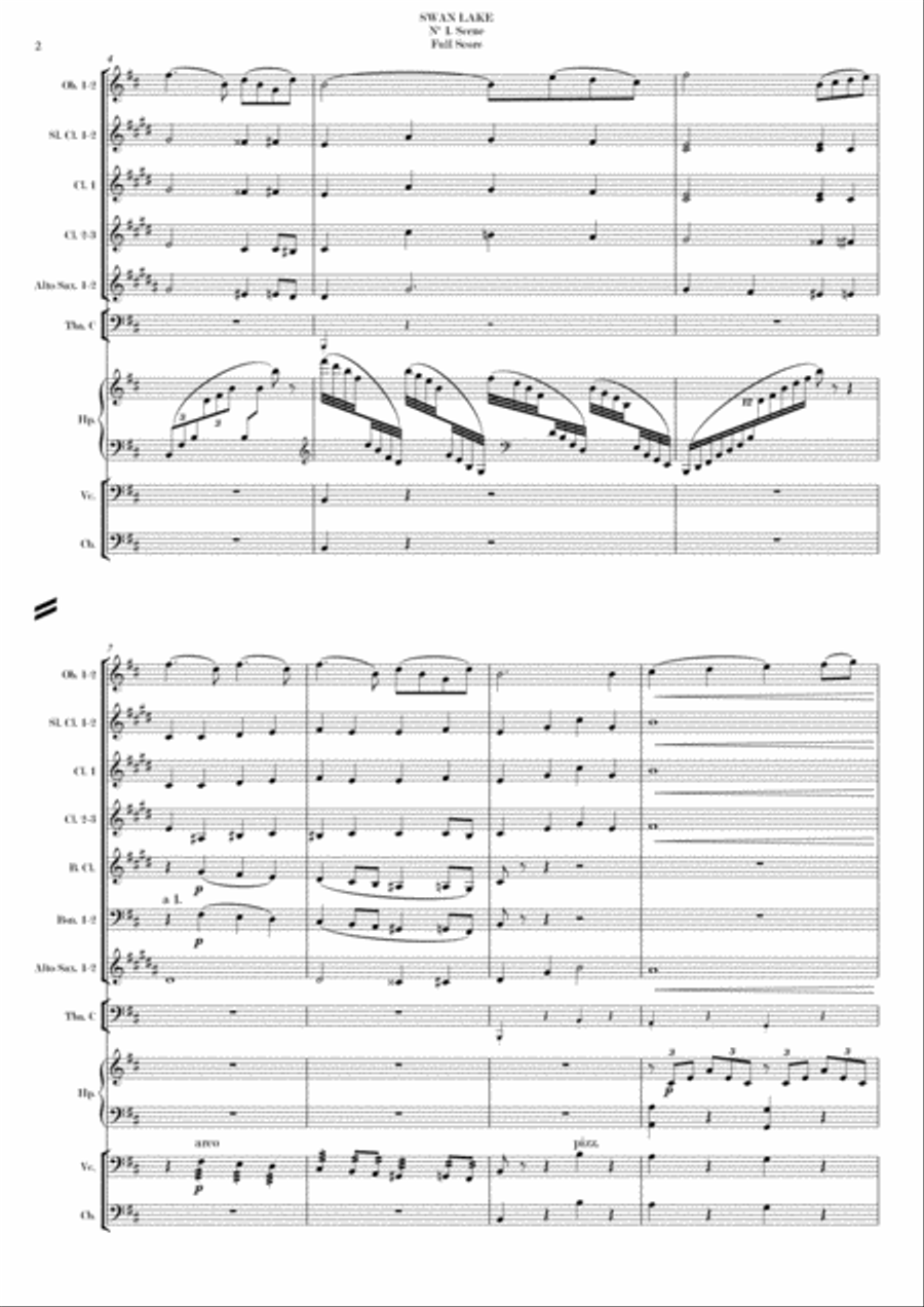 SUITE SWAN LAKE Nº 1. Scene Concert Band scores gallery preview page 4