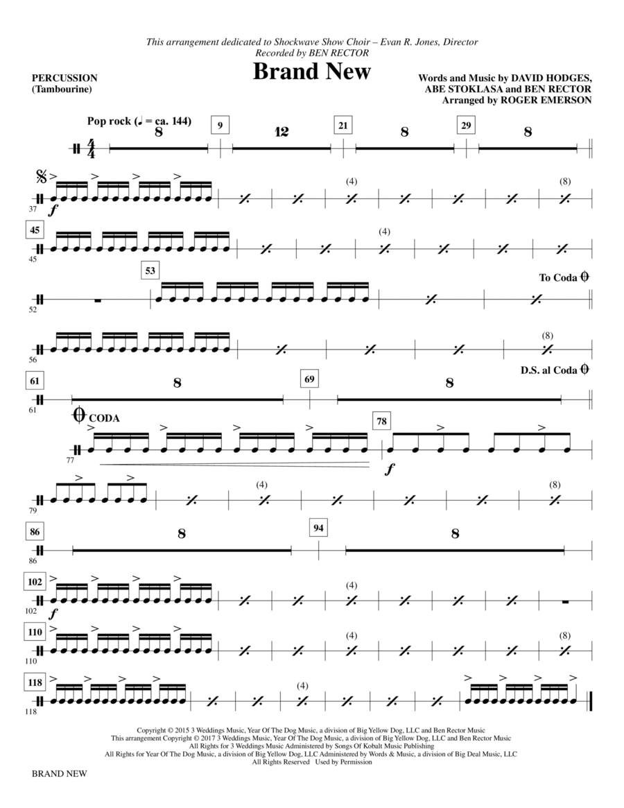Brand New - Percussion Brand New - Percussion Choir scores gallery preview page 1