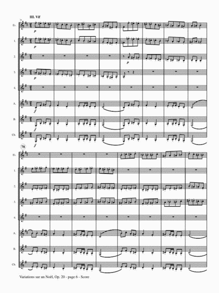 Variations sur un Noël, Op. 20 for Clarinet Choir