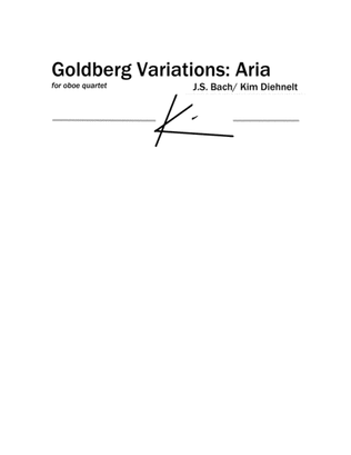 Book cover for Bach: Goldberg Variations "Aria" for Oboe Quartet