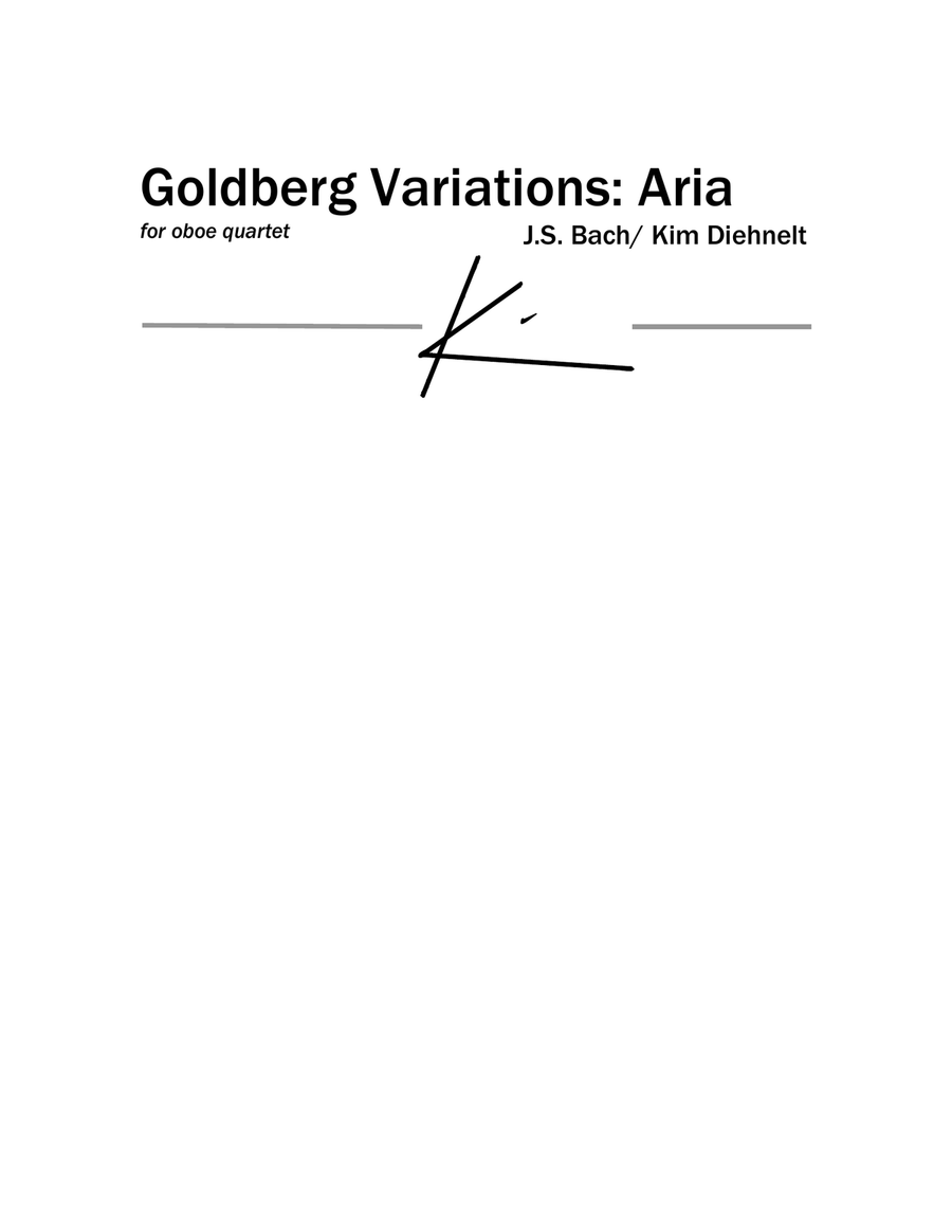 Book cover for Bach: Goldberg Variations "Aria" for Oboe Quartet