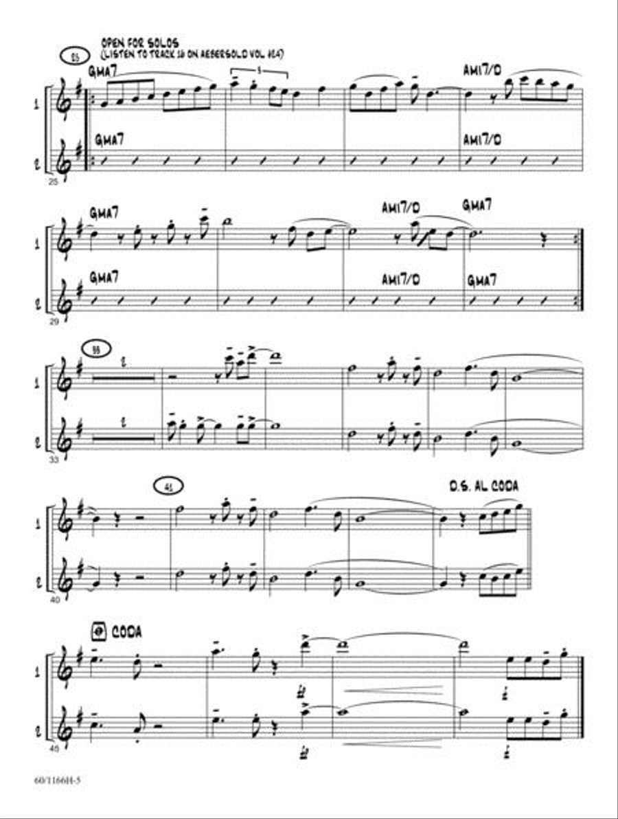 Aebersold for Everyone - Alto Sax/Baritone Sax Jazz Ensemble scores gallery preview page 5