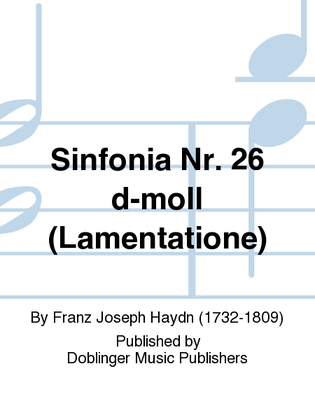 Book cover for Sinfonia Nr. 26 d-moll Lamentatione