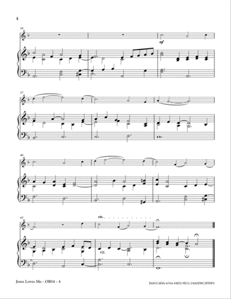 Jesus Loves Me Jesus Loves Me Piano scores gallery preview page 4