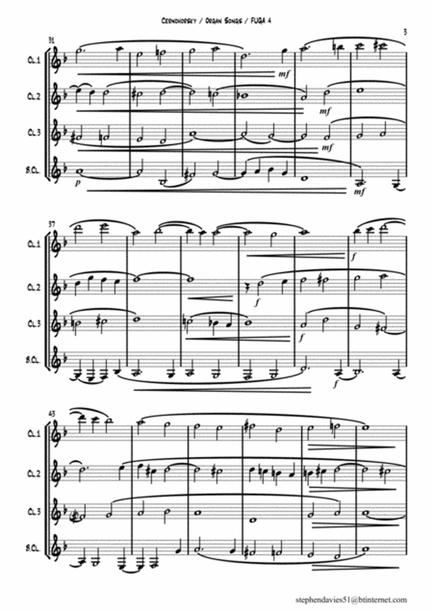 Fugue No.4 From '8 Fugues based on the music of Bohuslav Matej Cernohorsky' image number null