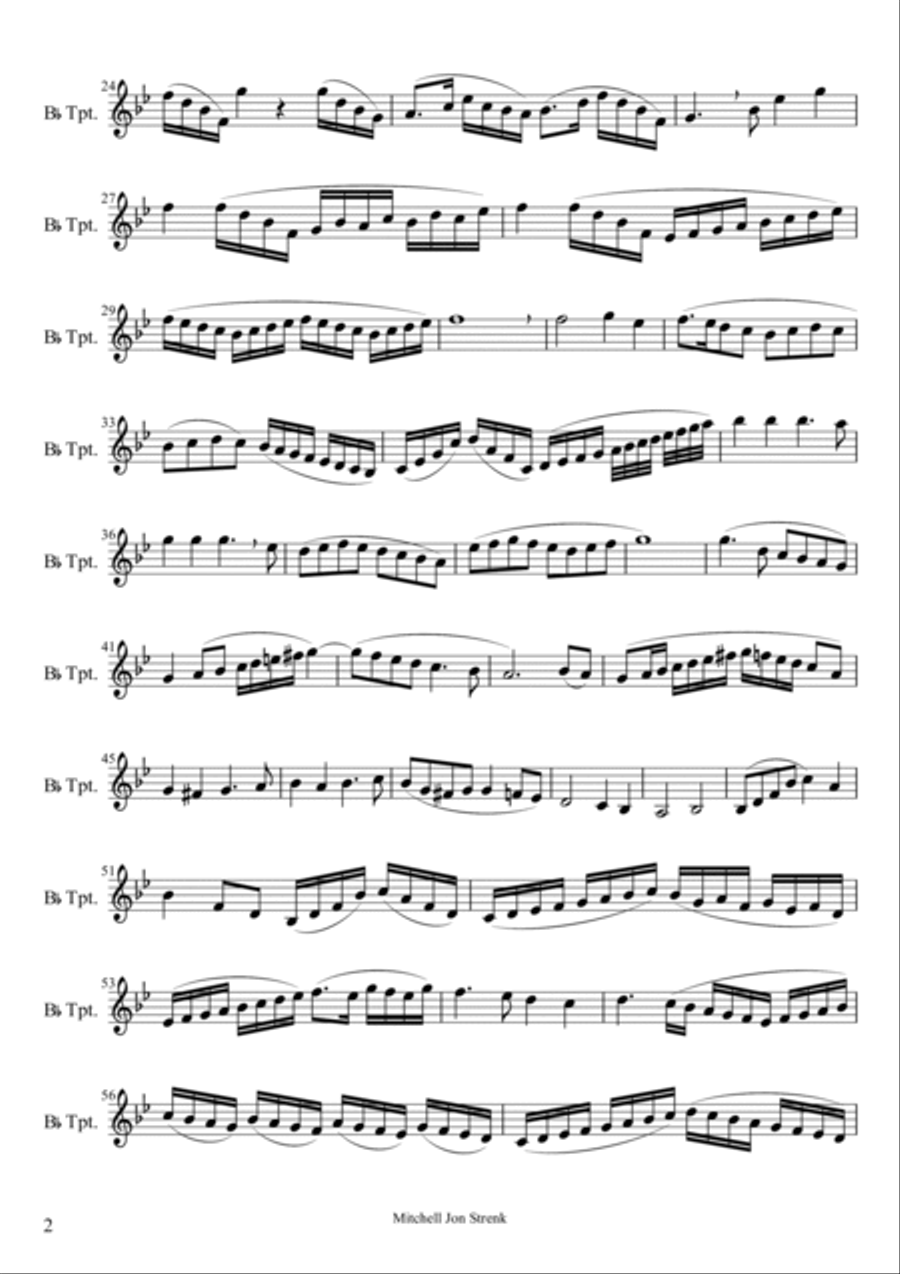 Trumpet Sonata in Ab Major Trumpet Solo scores gallery preview page 2