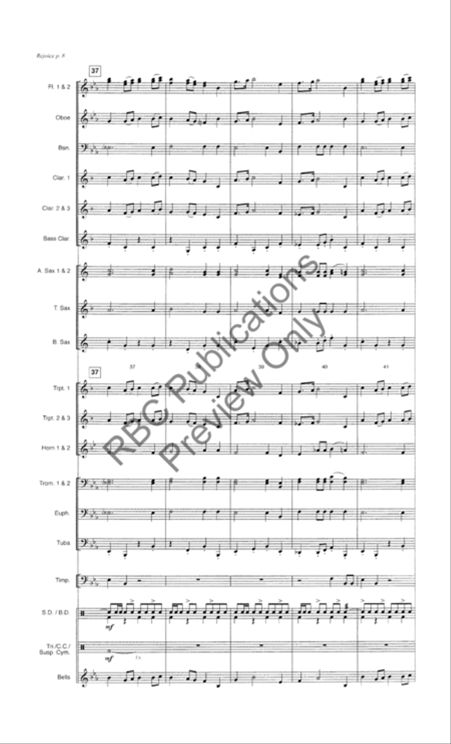 Rejoice Concert Band scores gallery preview page 11