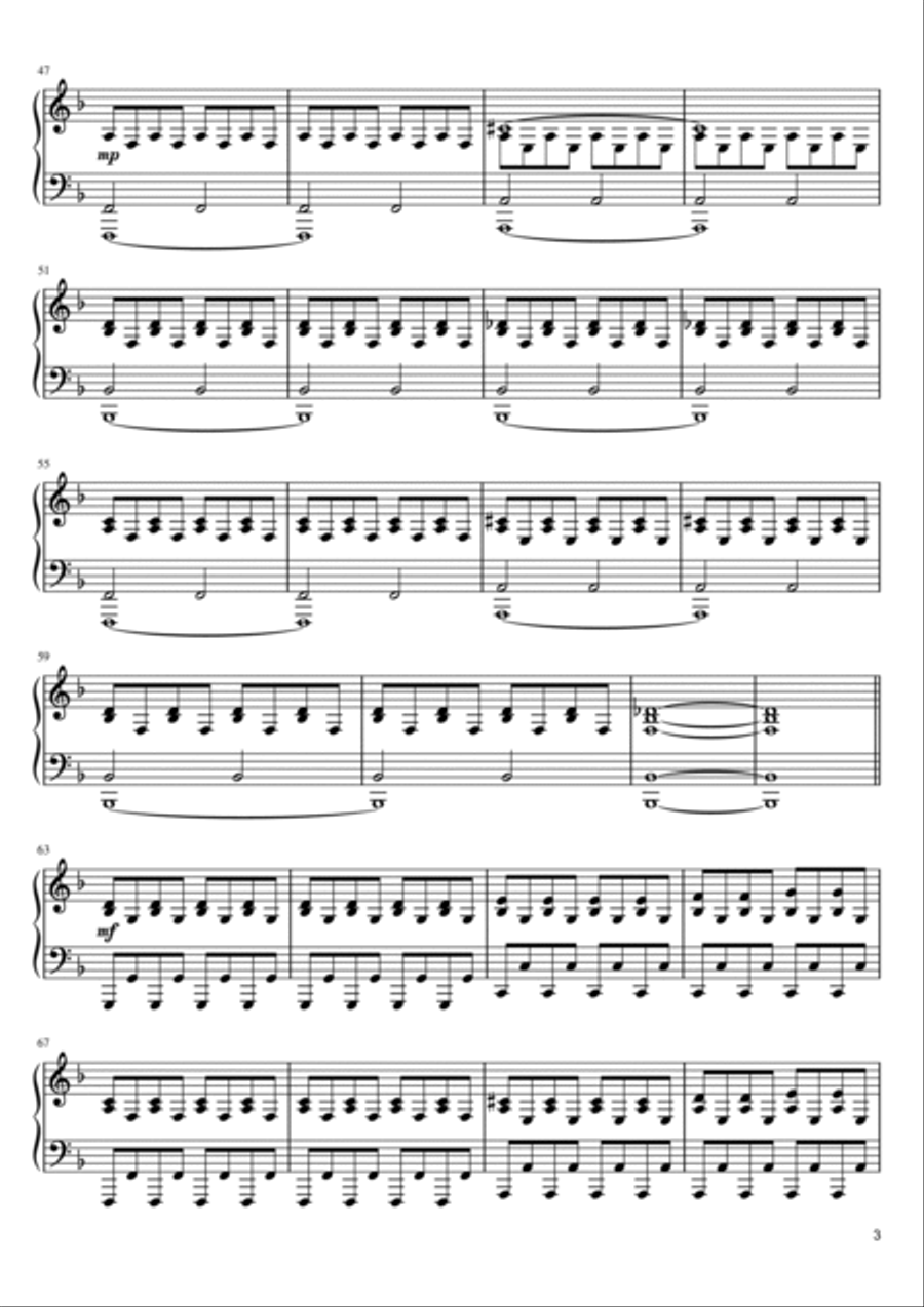 Vampire Piano Solo scores gallery preview page 3