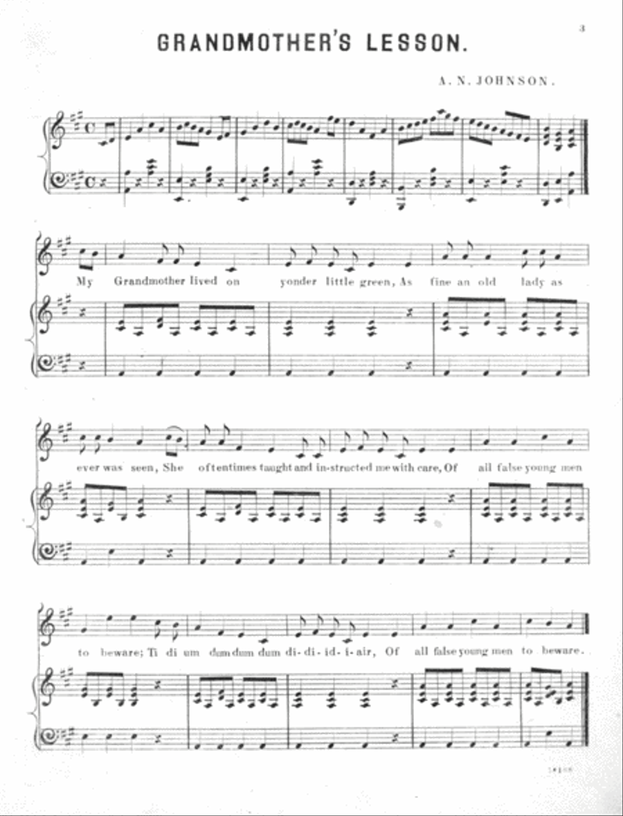 My Grandmother's Lesson. Song Voice scores gallery preview page 2