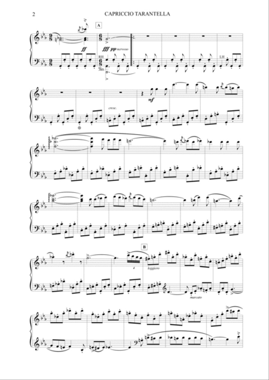 Salvatore Passantino: CAPRICCIO TARANTELLA (ES-21-058) Piano Solo scores gallery preview page 4
