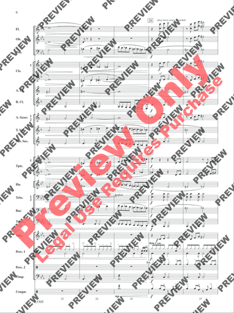 Spy Chase Concert Band scores gallery preview page 7