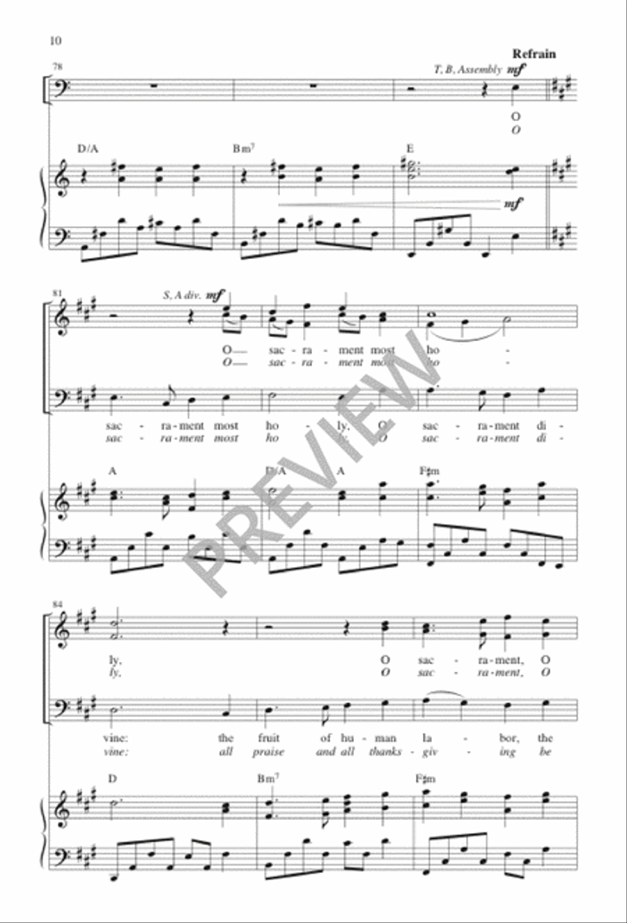 O Sacrament Most Holy O Sacrament Most Holy 4-Part scores gallery preview page 11