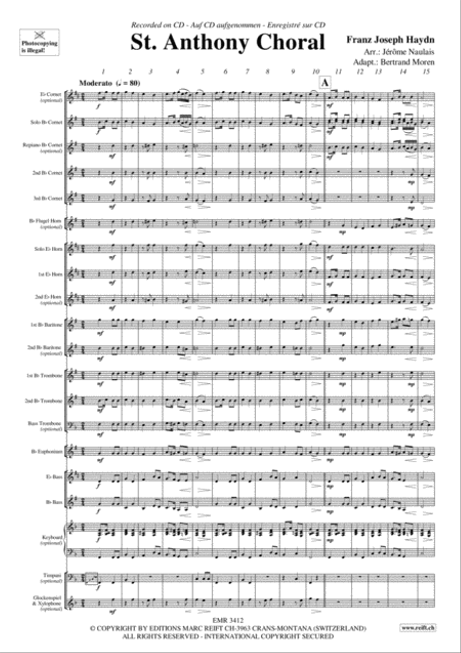 St. Anthony Choral St. Anthony Choral Brass Band scores gallery preview page 4