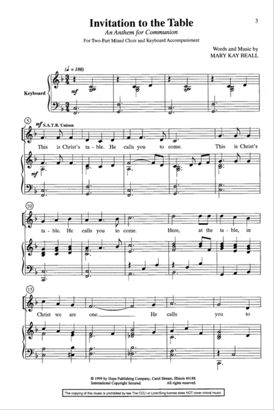 Invitation to the Table 2-Part scores gallery preview page 2