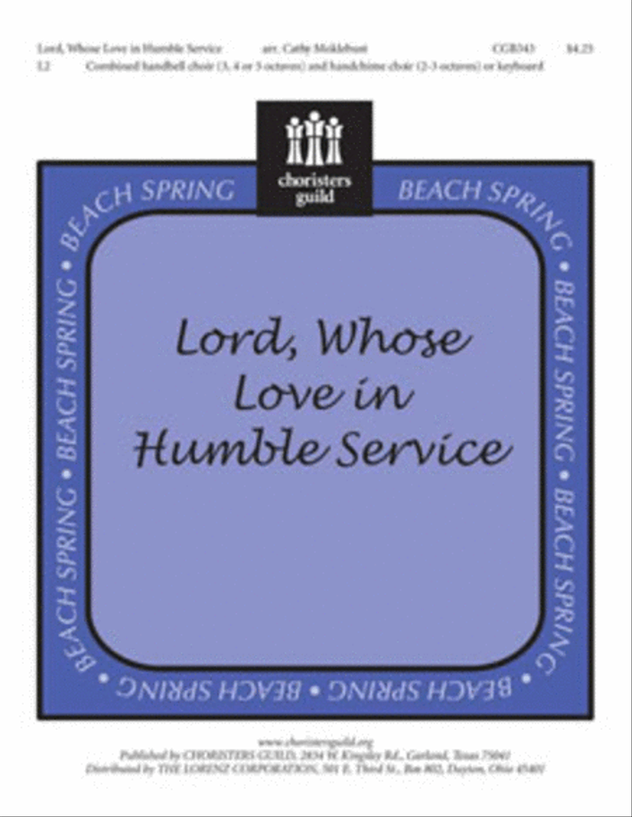 Lord, Whose Love in Humble Service Handbell Choir scores gallery preview page 1