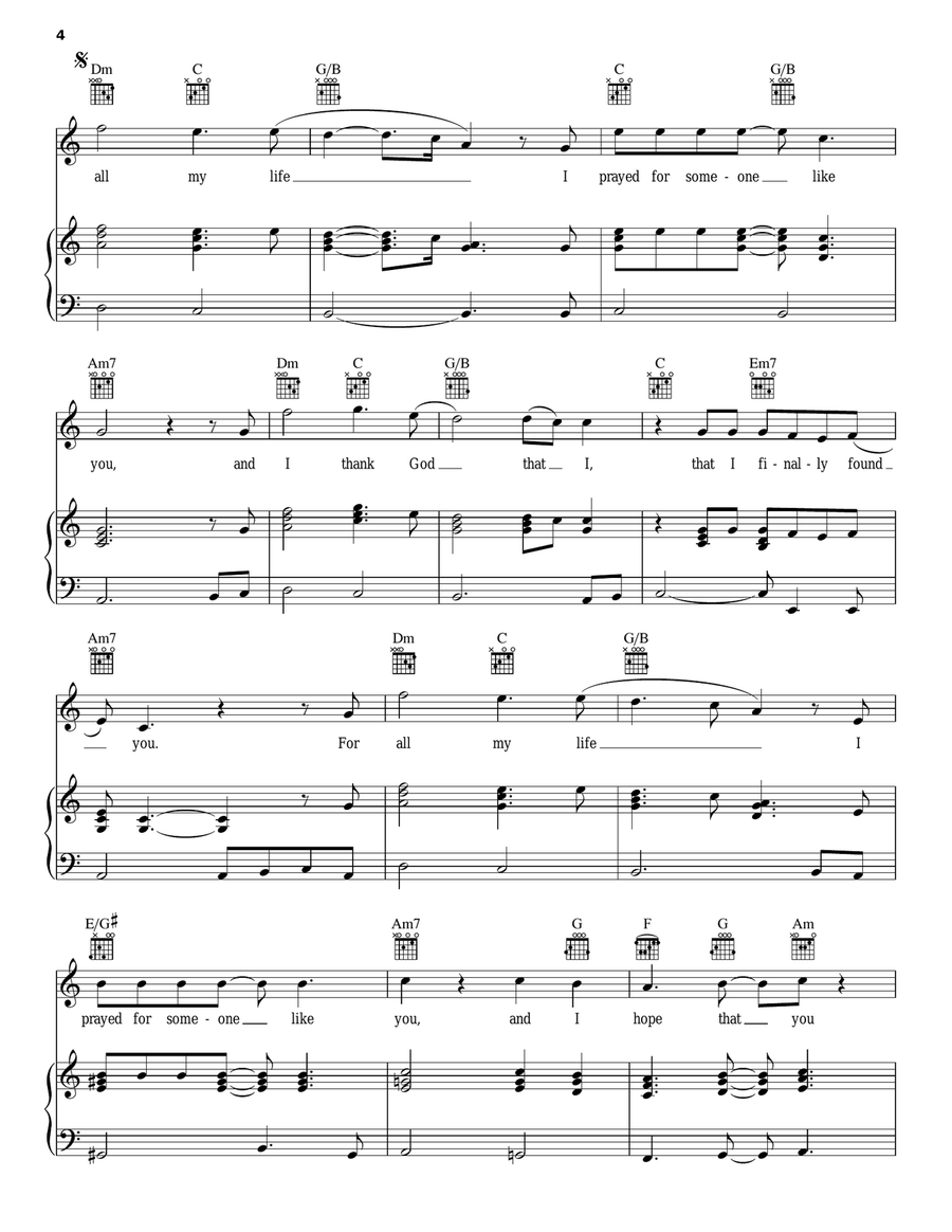 All My Life Piano, Vocal, Guitar scores gallery preview page 4