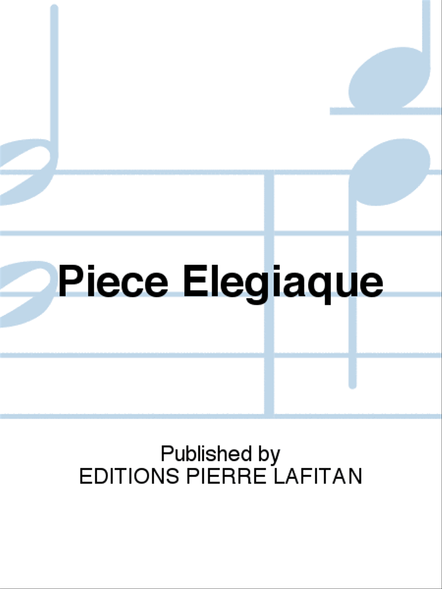 Pièce Élégiaque Violin Solo scores gallery preview page 1