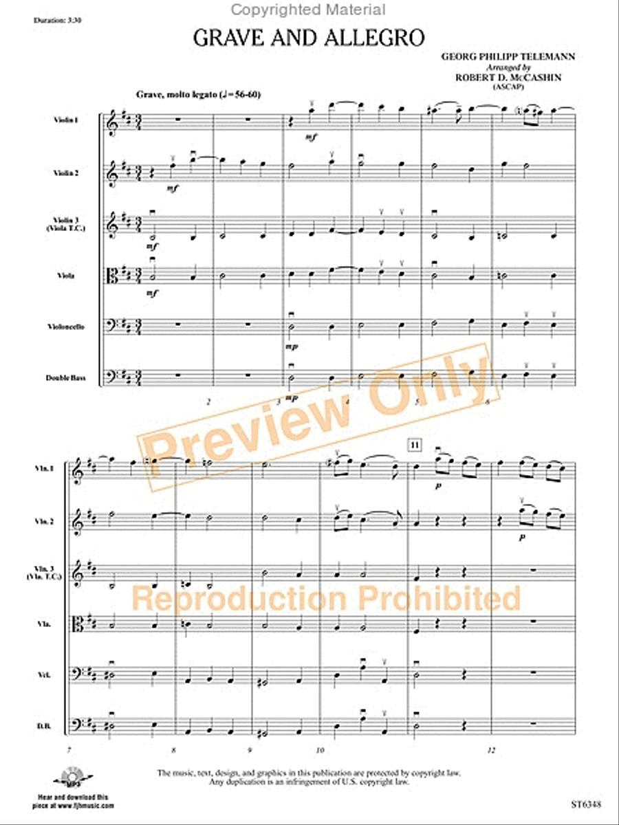 Grave and Allegro String Orchestra scores gallery preview page 4