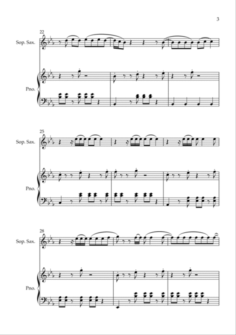 Shivers Soprano Saxophone scores gallery preview page 3