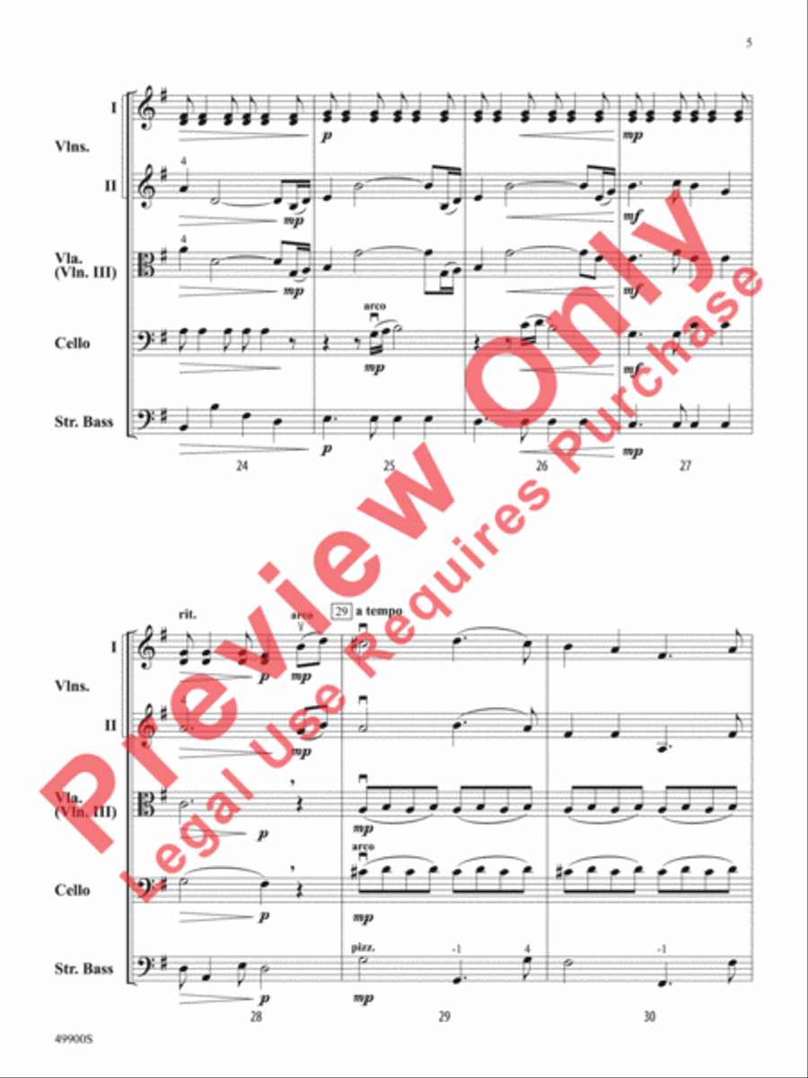 To the Moon and Back To the Moon and Back String Orchestra scores gallery preview page 6