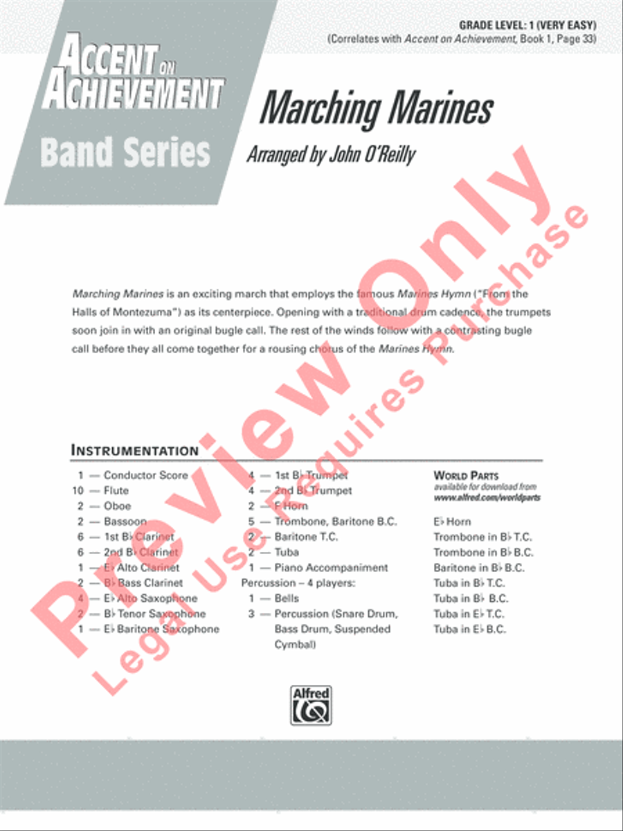 Marching Marines Concert Band scores gallery preview page 2