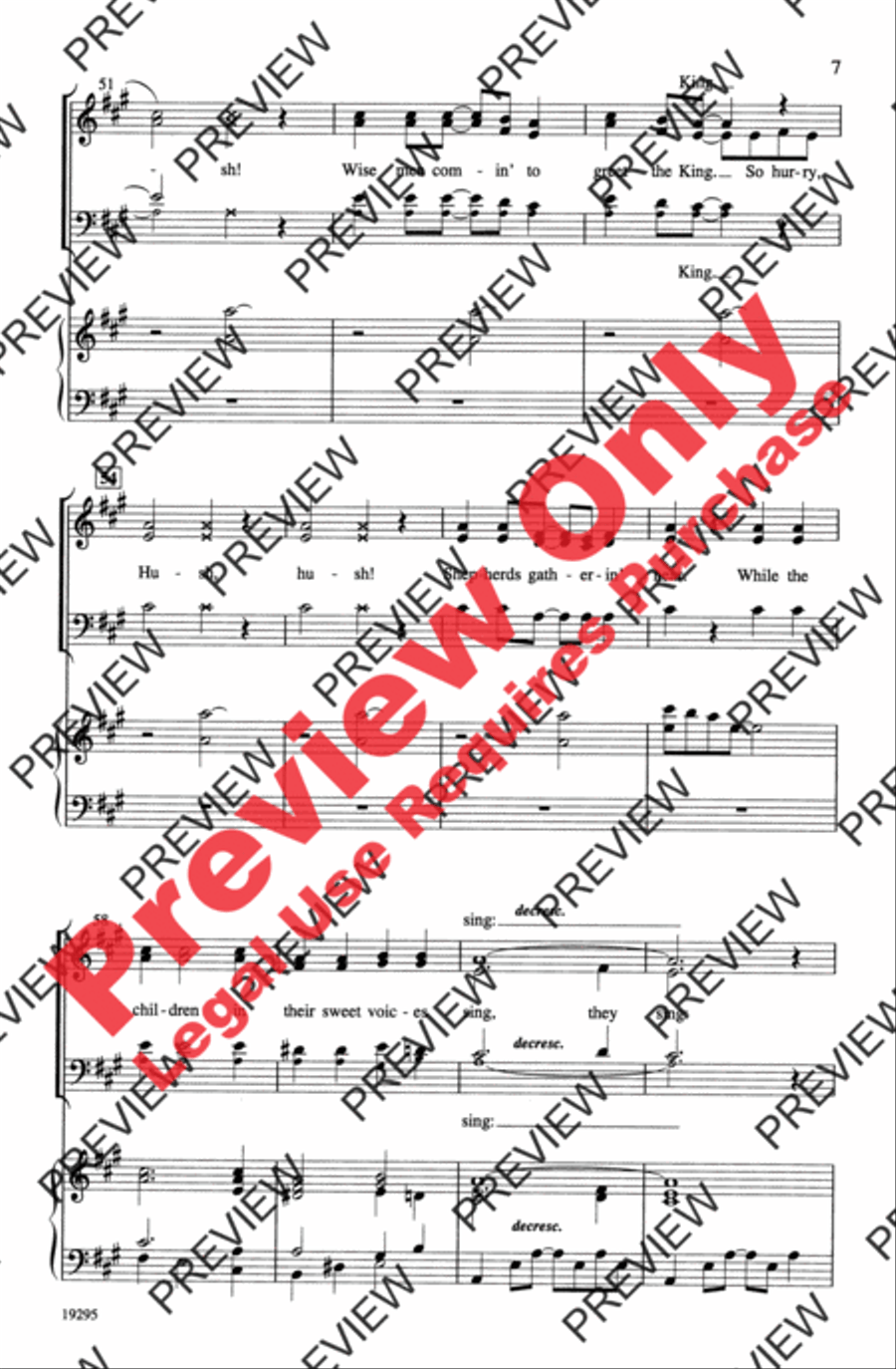 Hush! Hush! 3-Part scores gallery preview page 7