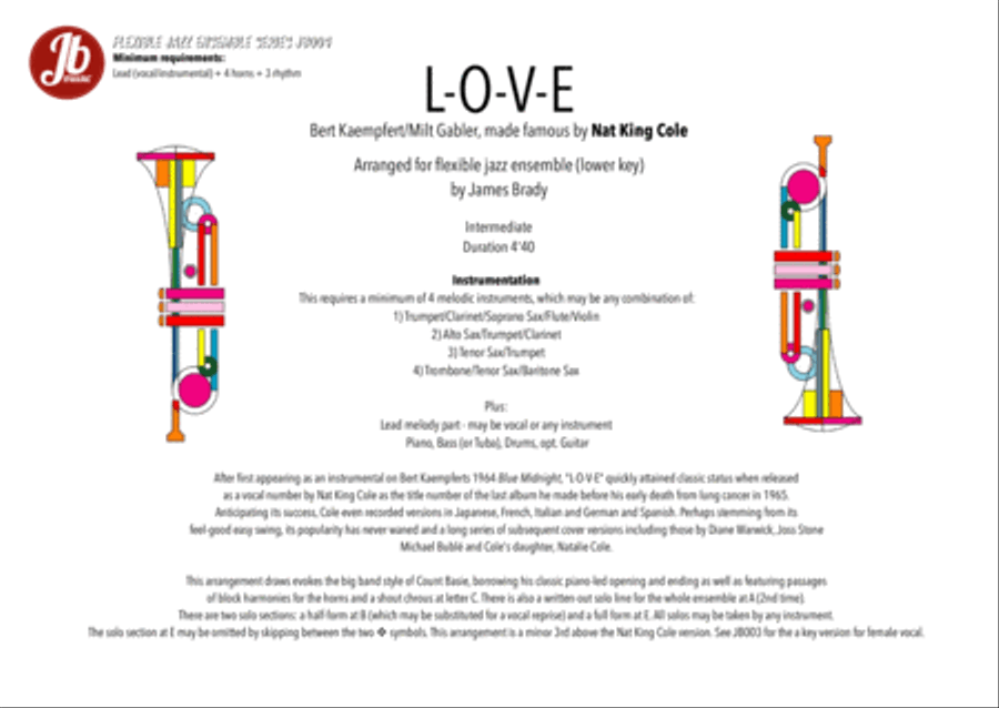 L-O-V-E Jazz Ensemble scores gallery preview page 1