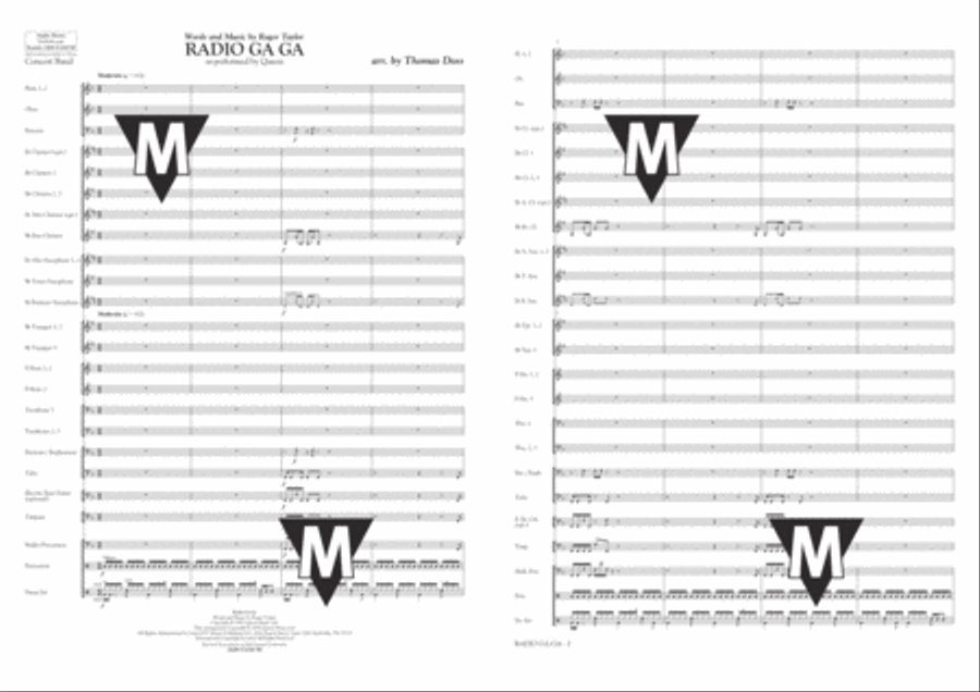 Radio Ga Ga Concert Band scores gallery preview page 2