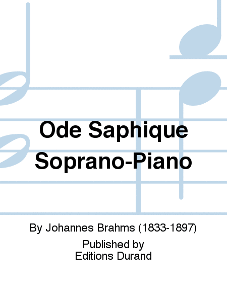 Ode Saphique Soprano-Piano