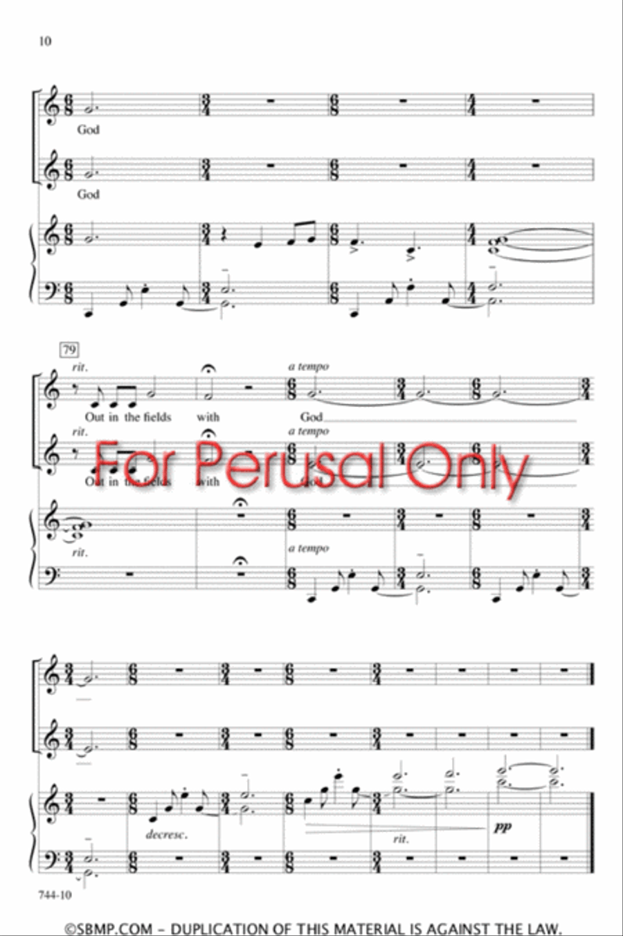 Out in the Fields - SA Octavo SA scores gallery preview page 9