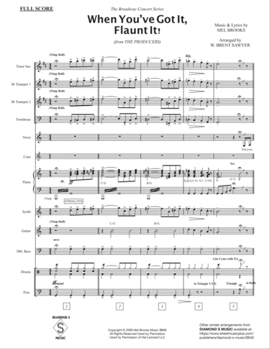 When You Got It, Flaunt It from THE PRODUCERS Large Ensemble scores gallery preview page 3
