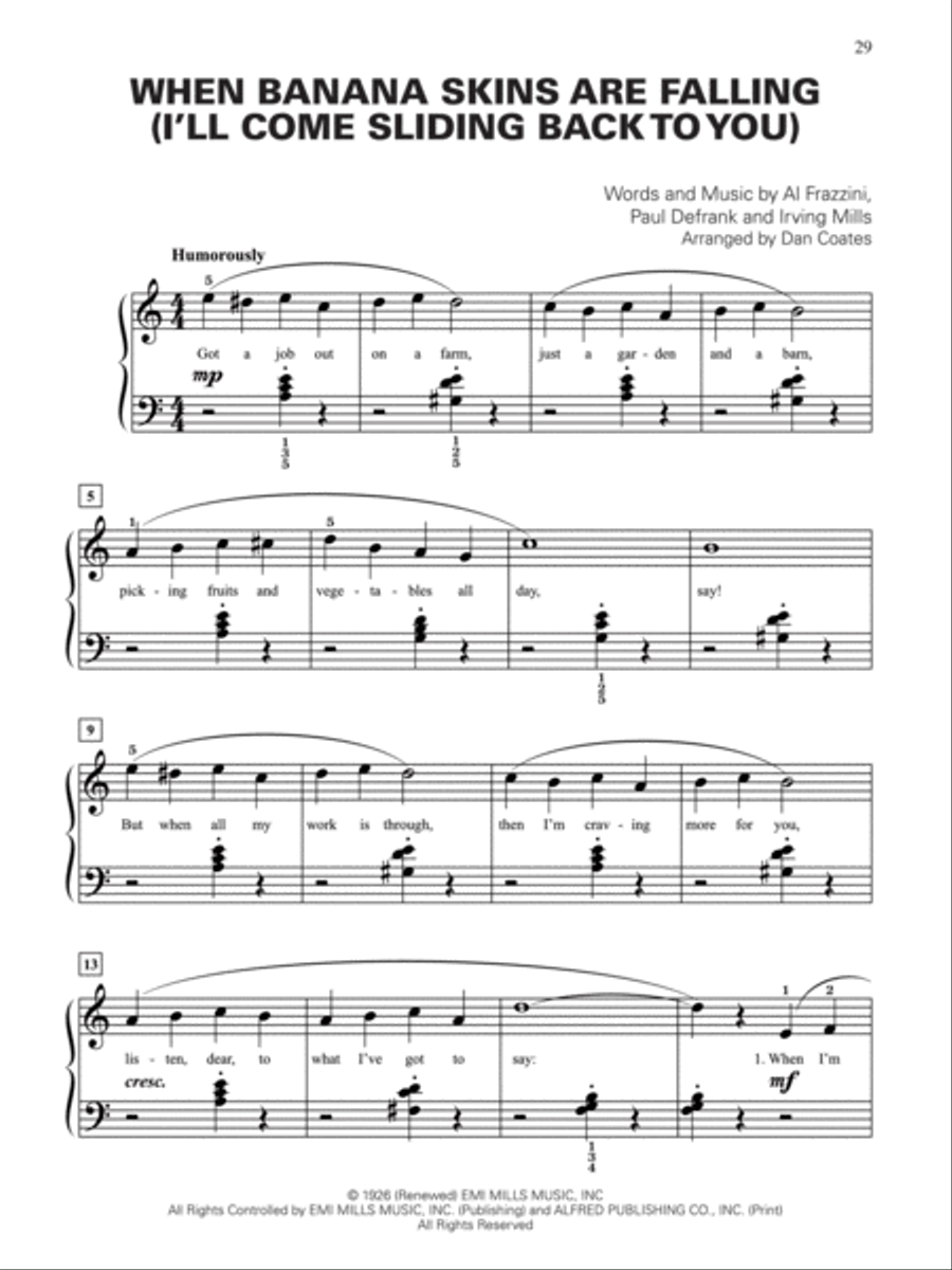 Dan Coates Popular Piano Library -- Hilarious Hits, Book 1 Easy Piano scores gallery preview page 5