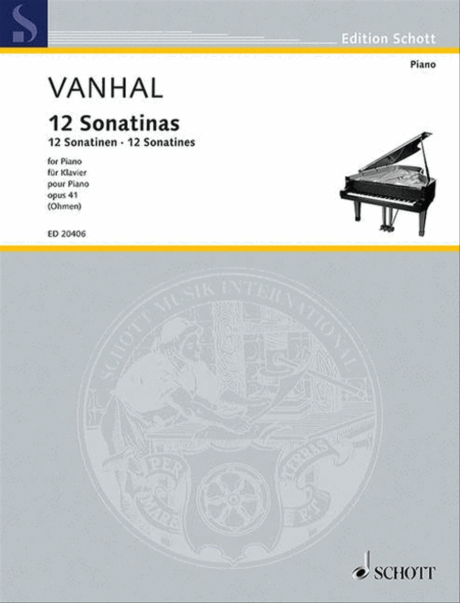 12 Easy and progressive Sonatinas Piano Solo scores gallery preview page 1