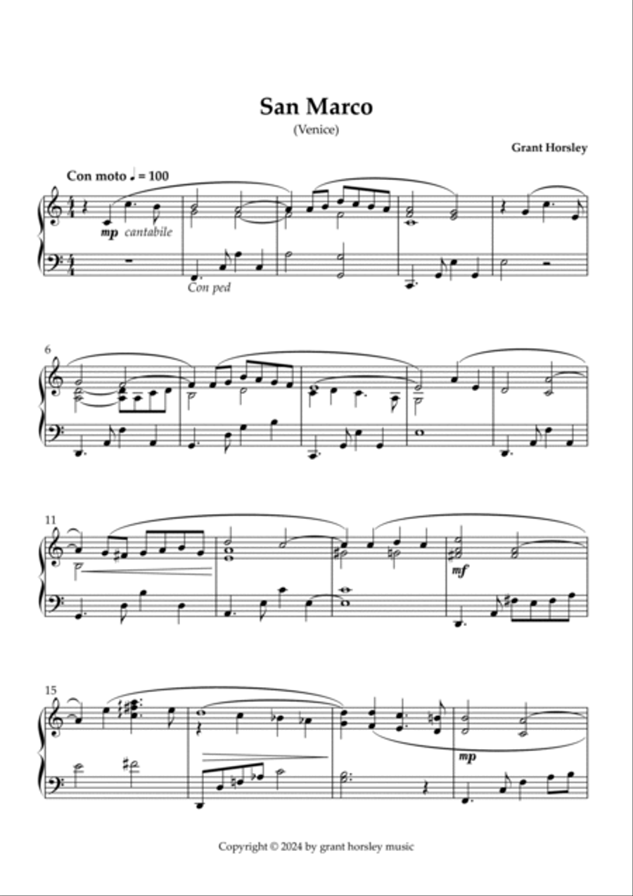 Going Places. (Part 1). 4 descriptive miniatures for Solo Piano. Piano Solo scores gallery preview page 2