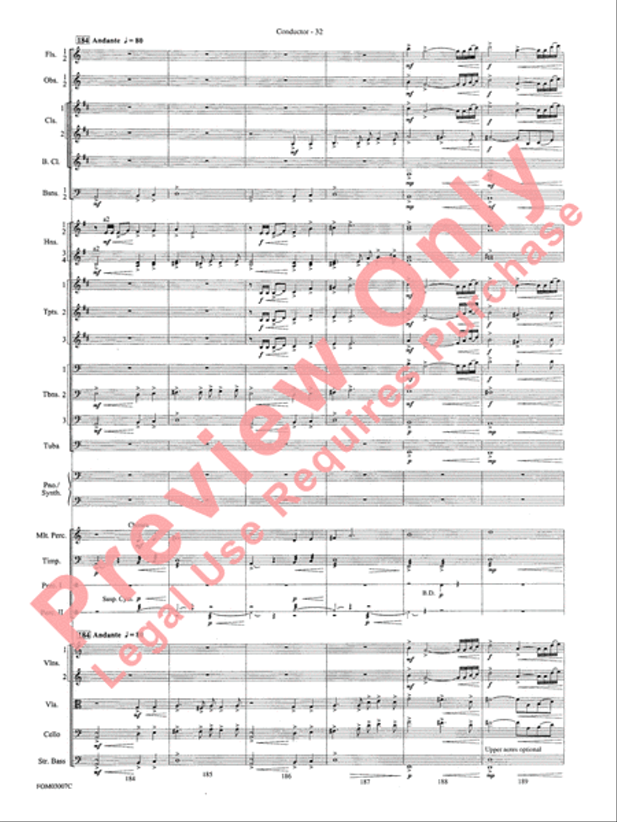 Symphonic Suite from Lord of the Rings: The Two Towers - Conductor Score Full Orchestra scores gallery preview page 34