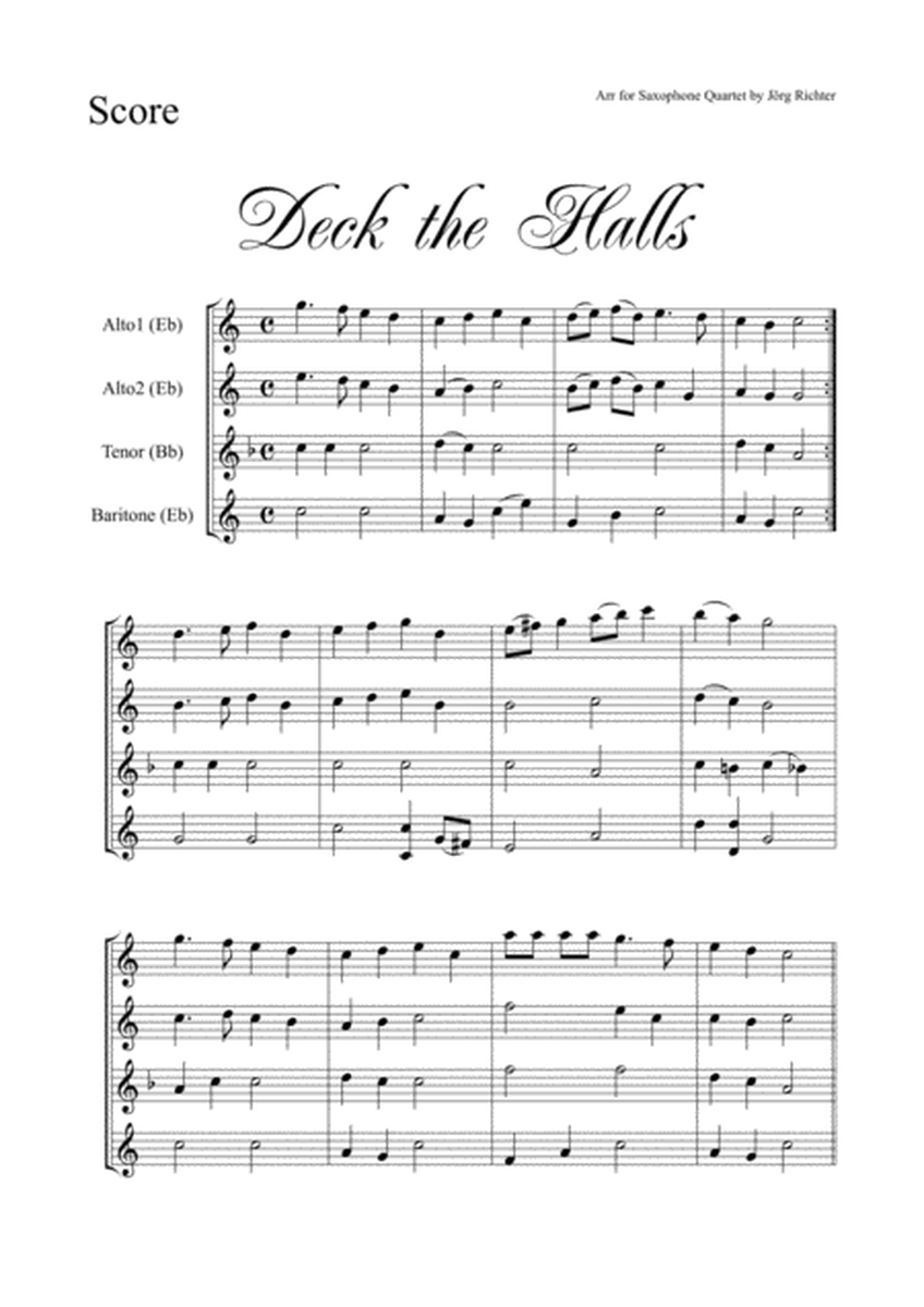 Deck the Halls (Christmas Carol) für Saxophon Quartett image number null