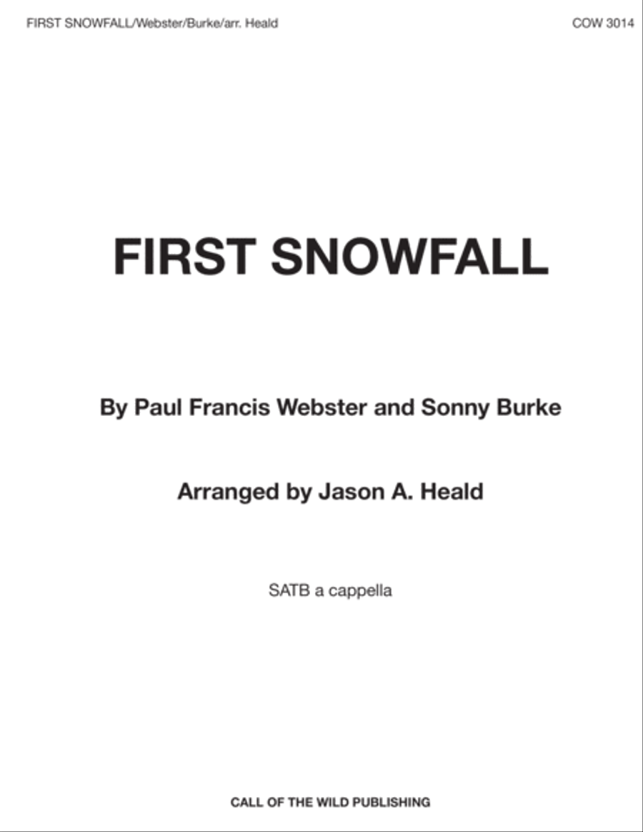 First Snowfall First Snowfall 4-Part scores gallery preview page 1
