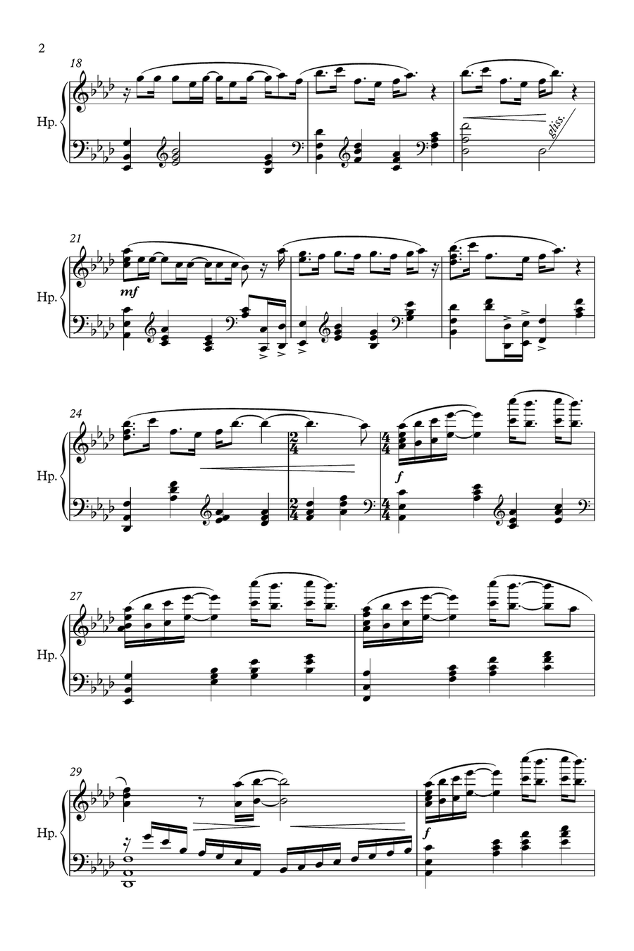 Never Enough Harp scores gallery preview page 2