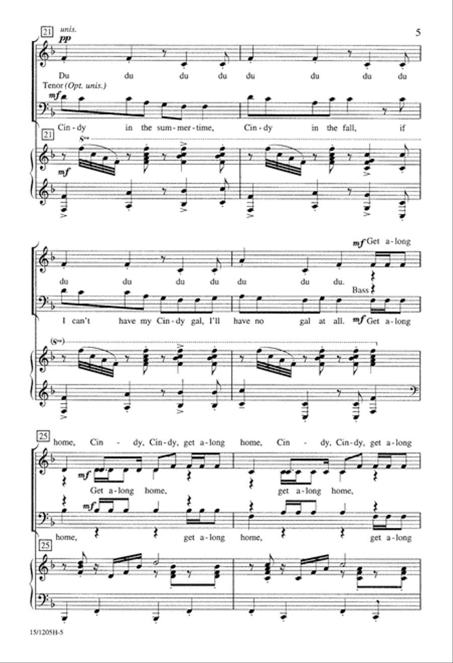 American Folk Rhapsody 4-Part scores gallery preview page 5