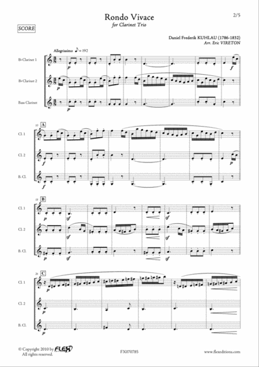 Rondo Vivace Rondo Vivace Clarinet Trio scores gallery preview page 2