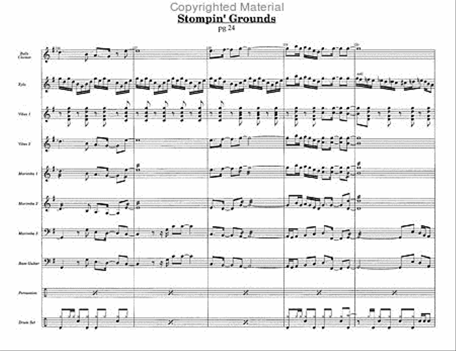 Stompin' Grounds Stompin' Grounds Percussion Ensemble scores gallery preview page 5