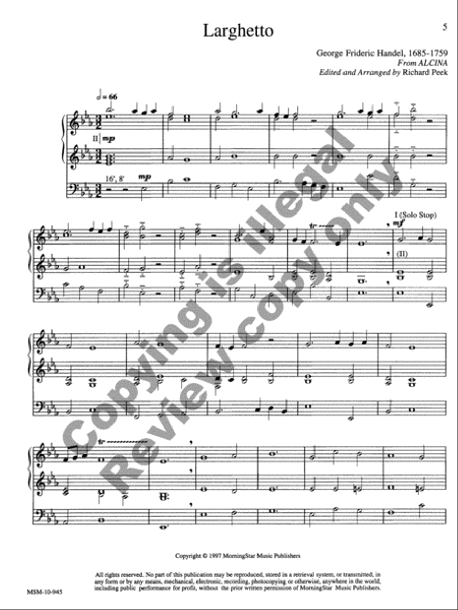 Two Baroque Slow Movements Organ scores gallery preview page 4