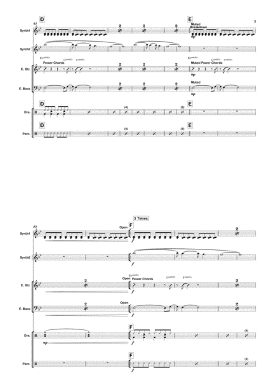 Teenage Dream Bass Voice scores gallery preview page 3