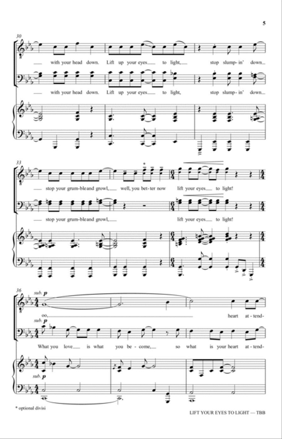 Lift Your Eyes To Light Lift Your Eyes To Light 3-Part scores gallery preview page 5