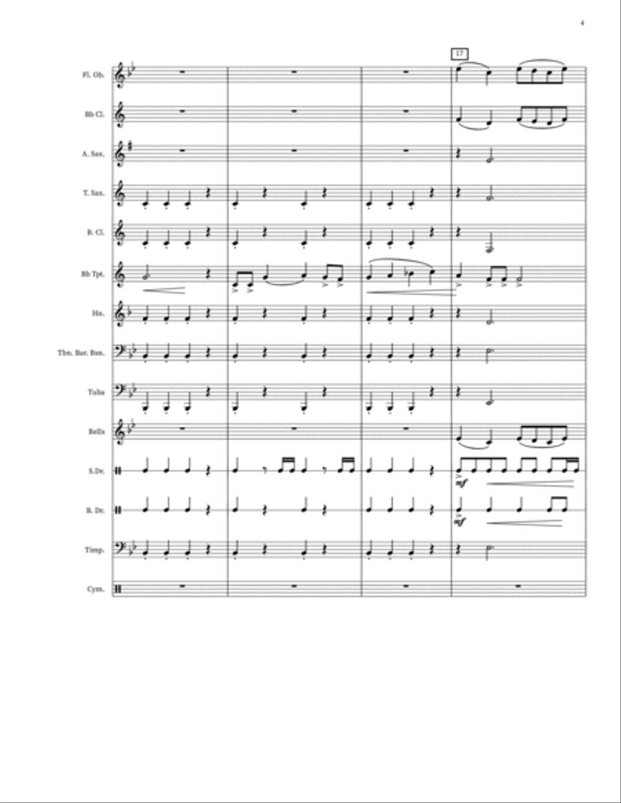Rise Of The Super Trumpets Concert Band scores gallery preview page 4