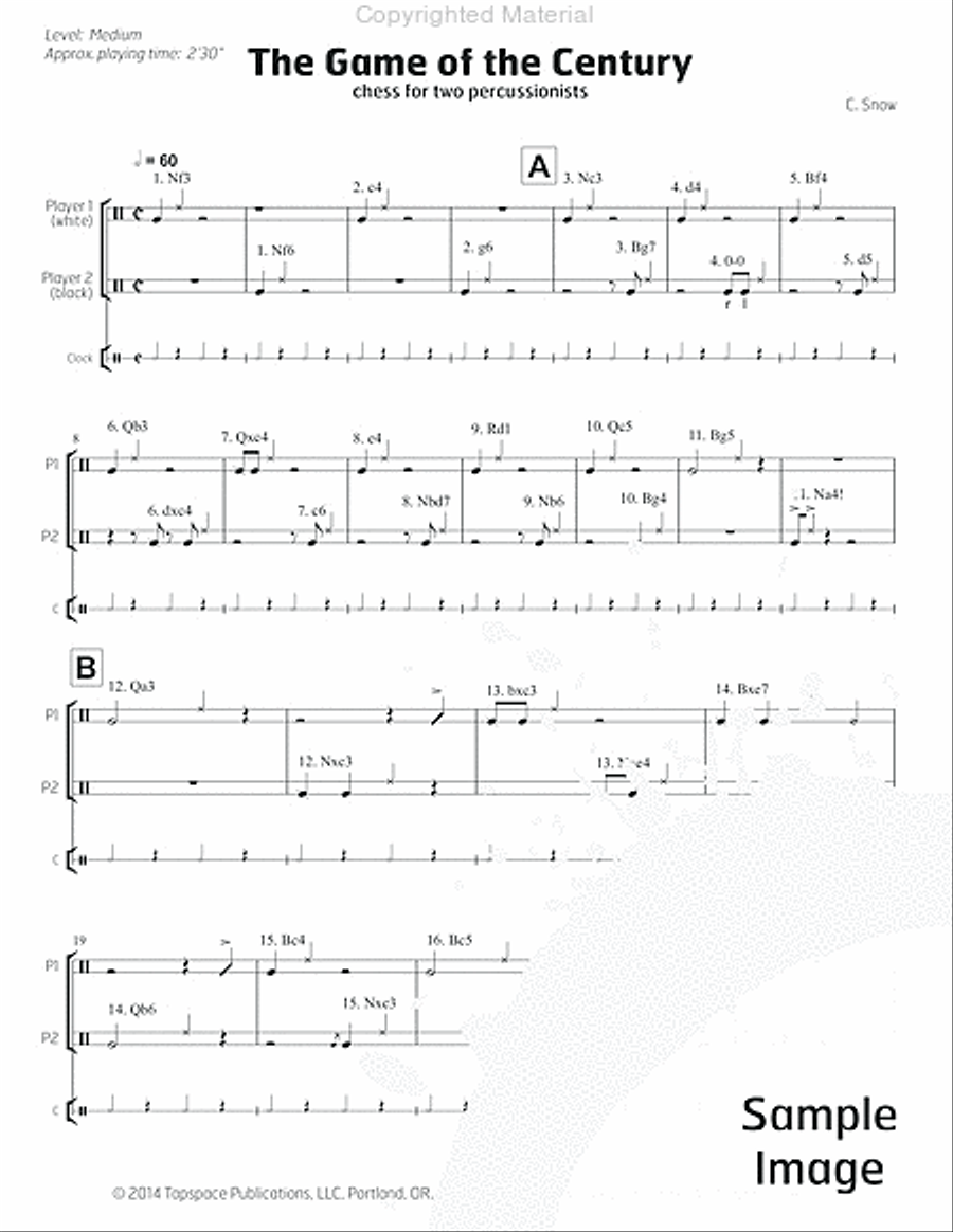 Game of the Century, The Game of the Century, The Percussion scores gallery preview page 5