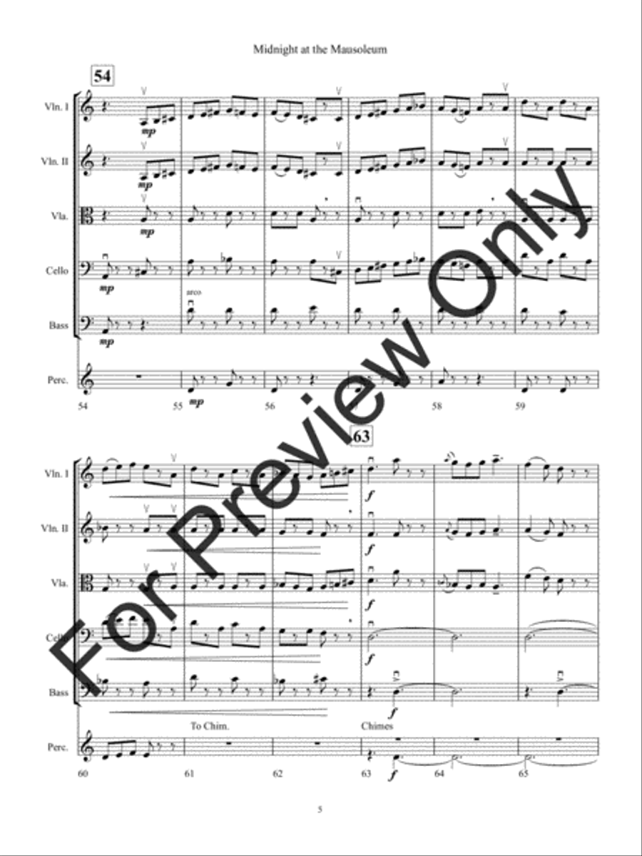 Midnight at the Mausoleum (Score) String Orchestra scores gallery preview page 8