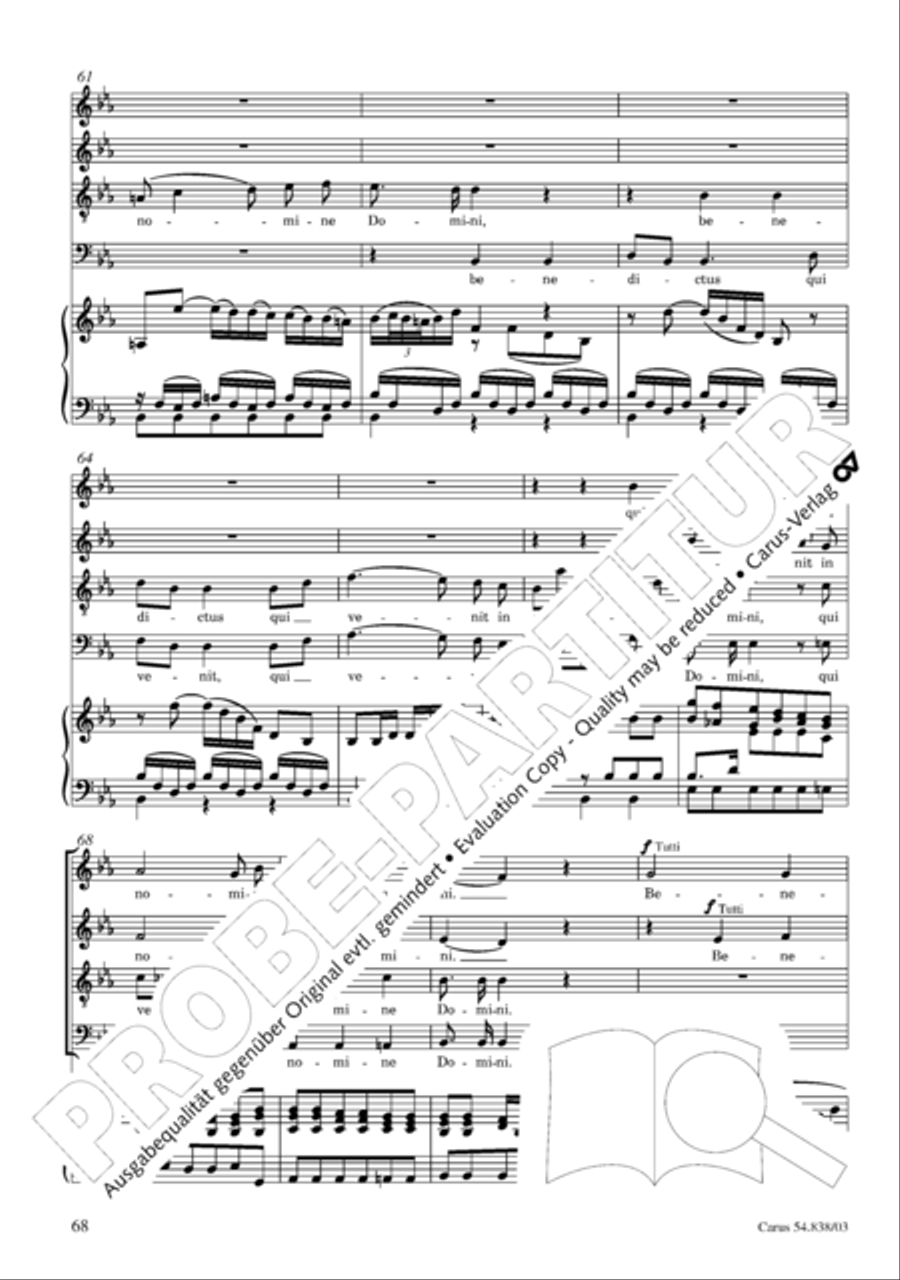 Requiem in B 4-Part scores gallery preview page 73