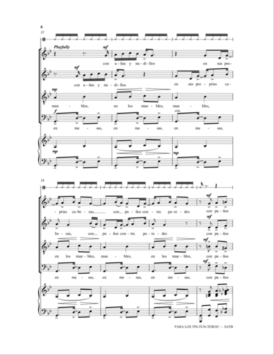 Para los tin-tun-teros! 4-Part scores gallery preview page 6